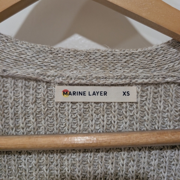 Marine Layer Grey Kelsey Open Knit Cardigan - Picture 5 of 13